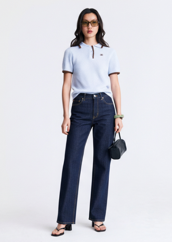 AIIZ Women's Mid Rise Relaxed Jeans