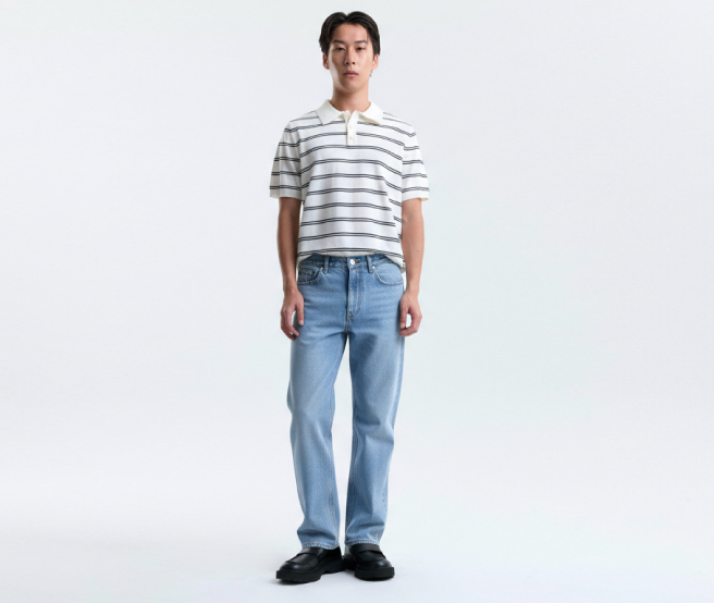 AIIZ Men's Denim Straight fit