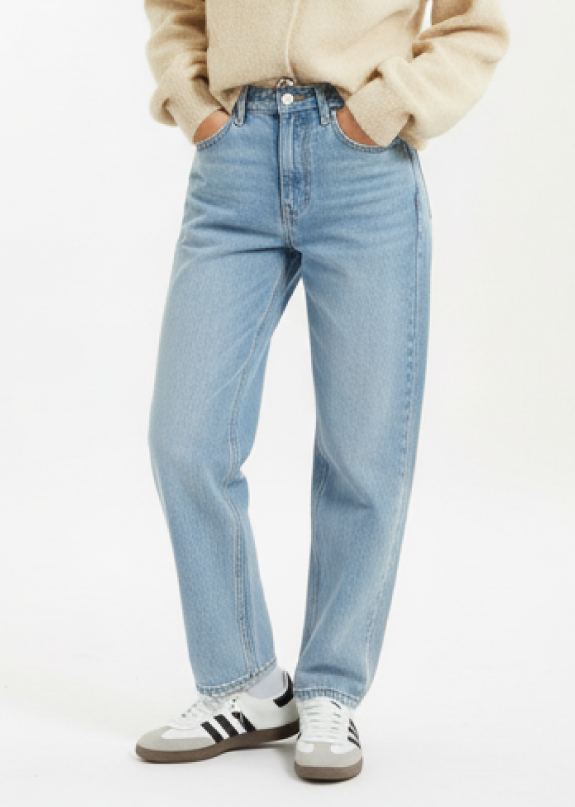 Women's Denim Pants Relaxed Mid Rise