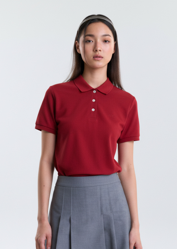 Women’s Logo Polo Shirt Cotton Polyester
