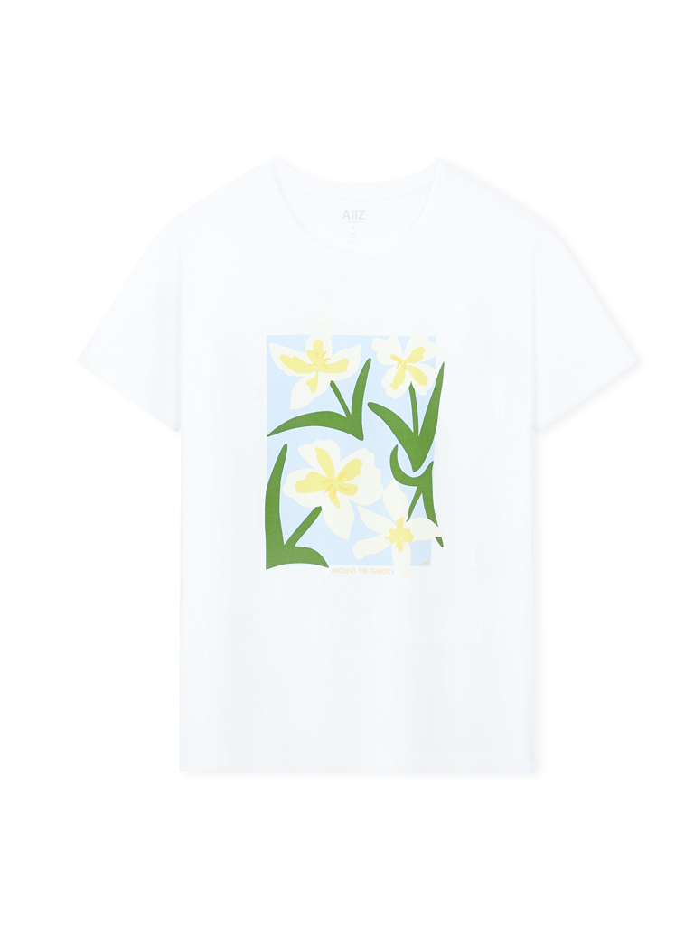 Women's Flower Leaf Graphic T-Shirt