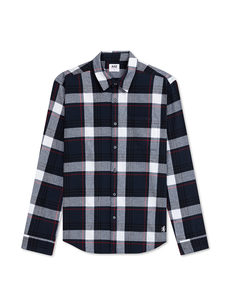 Men's Flannel Checked Long Sleeve Shirt