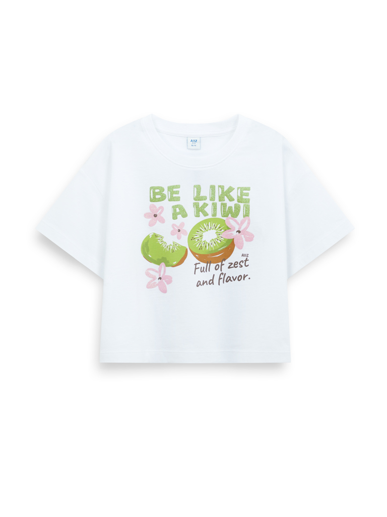 Girl's Graphic Boxy Crop T-Shirt
