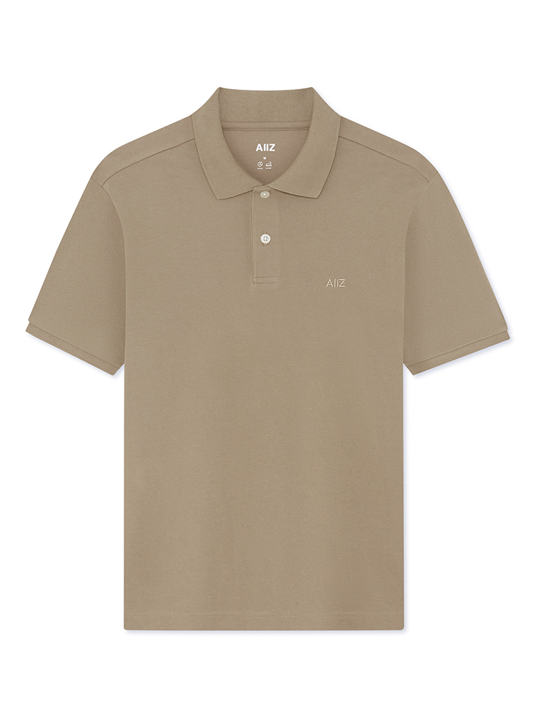 Men’s Cotton Polyester AIIZ Logo Polo Shirt