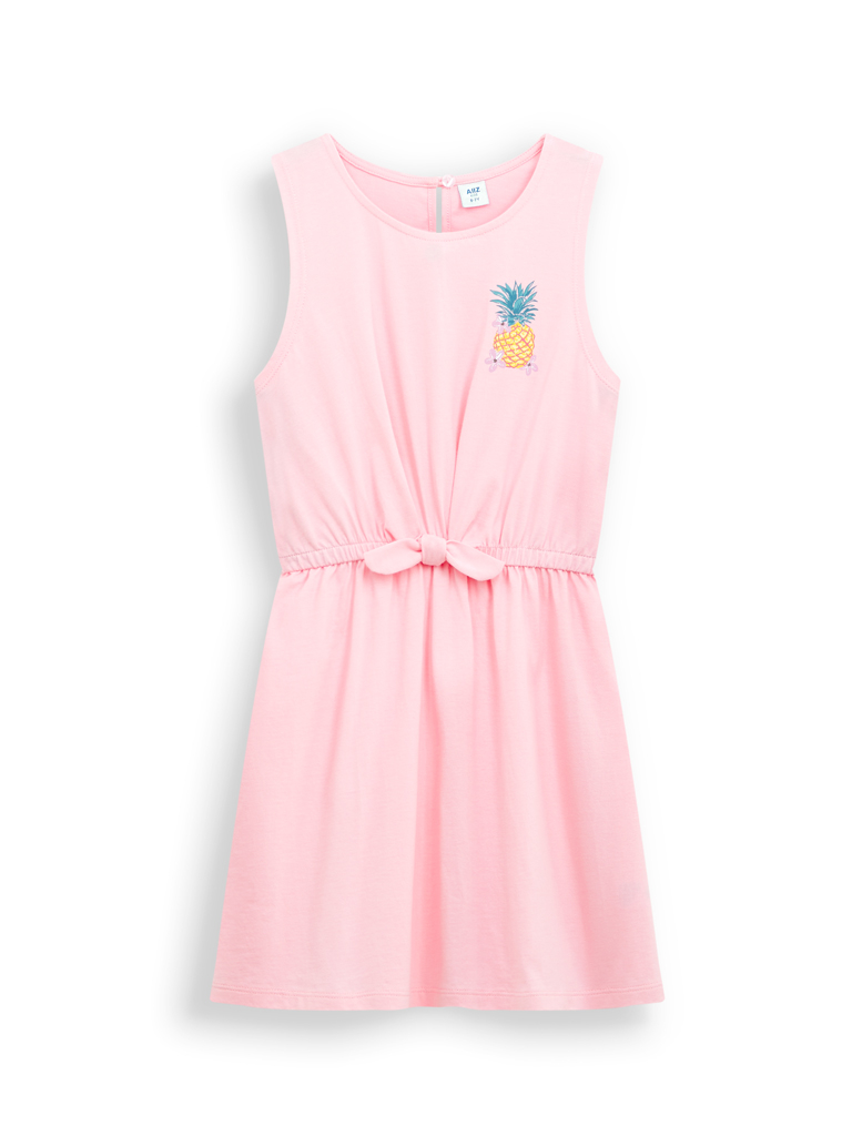 Girl's Graphic Tie-Detail Dress