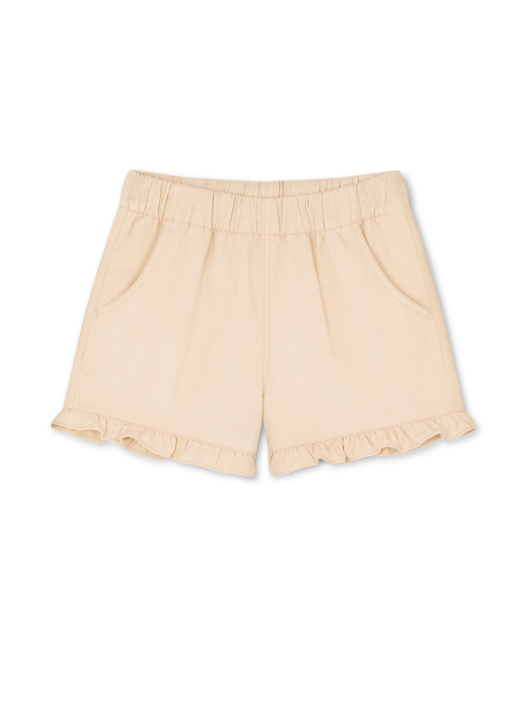 Girl’s Cotton Twill Ruffled Shorts