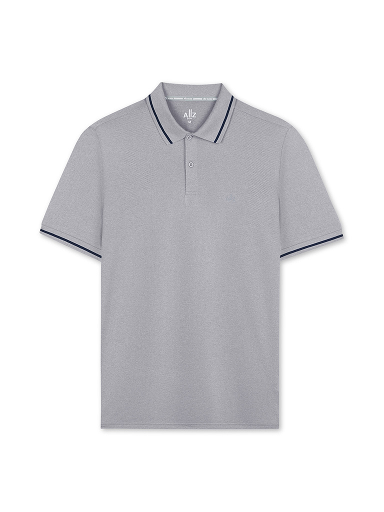 Men's Quick Dry Tipped Textured Active Polo Shirts