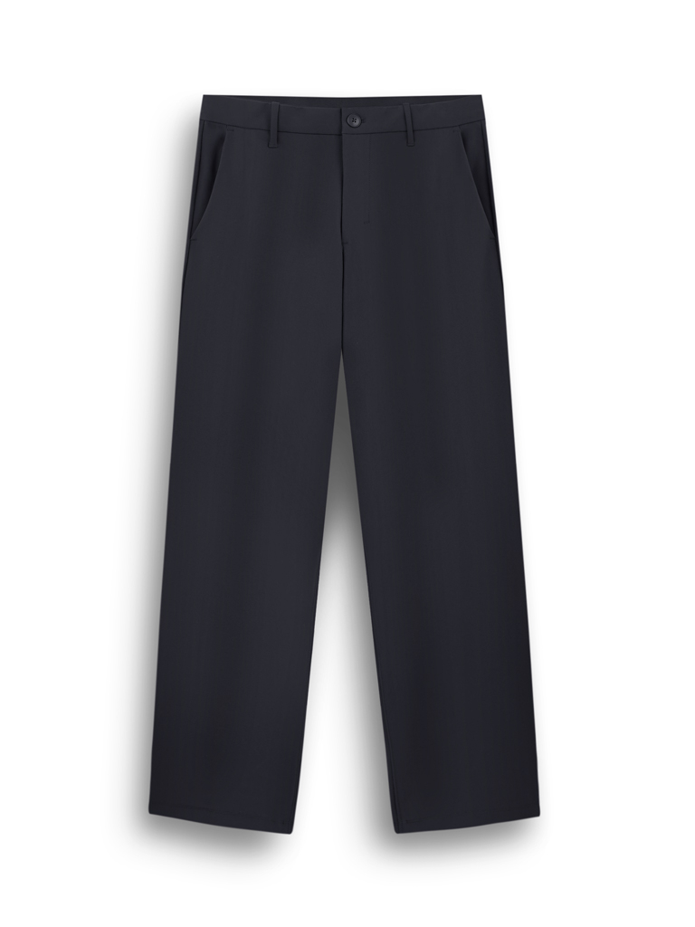 Men's Polyester Stretch Elastic Waisted Chino Pants