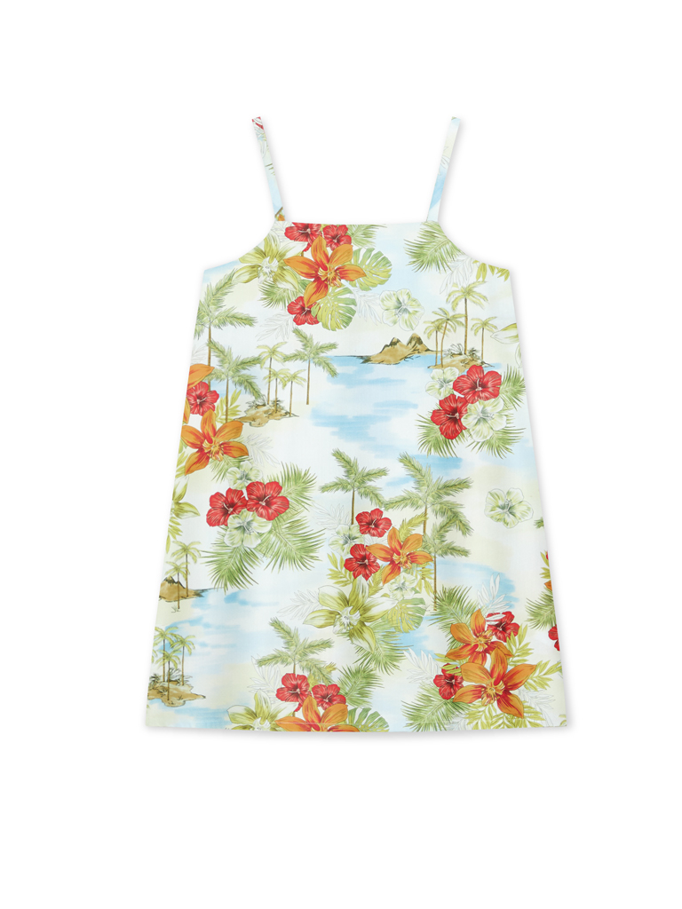 Girl's Vibrant Summer Printed Camisole Dress
