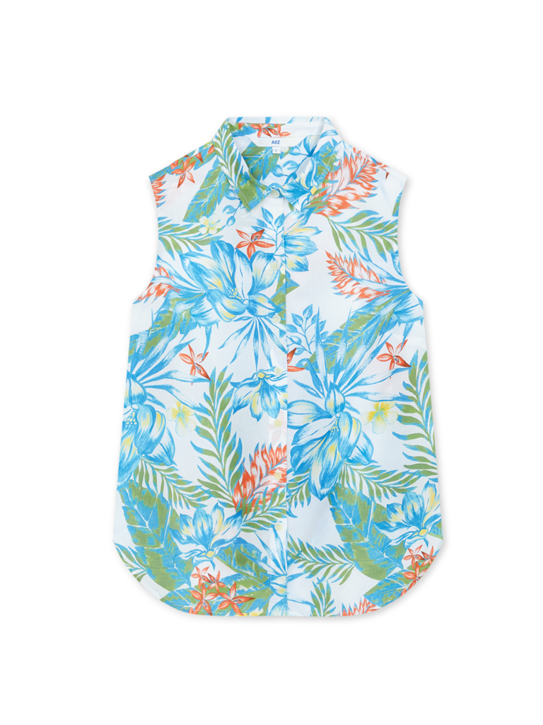 Women's Vibrant Summer Printed Sleeveless Shirt