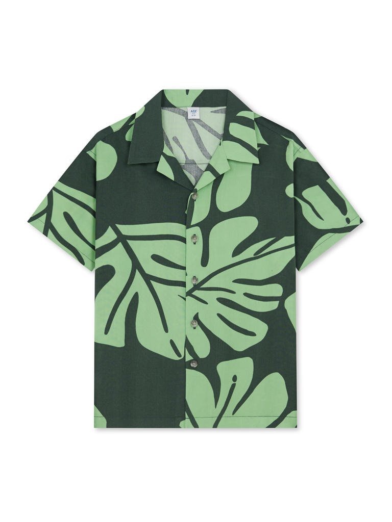 Boy's Urban Tropical Printed Resort Shirt