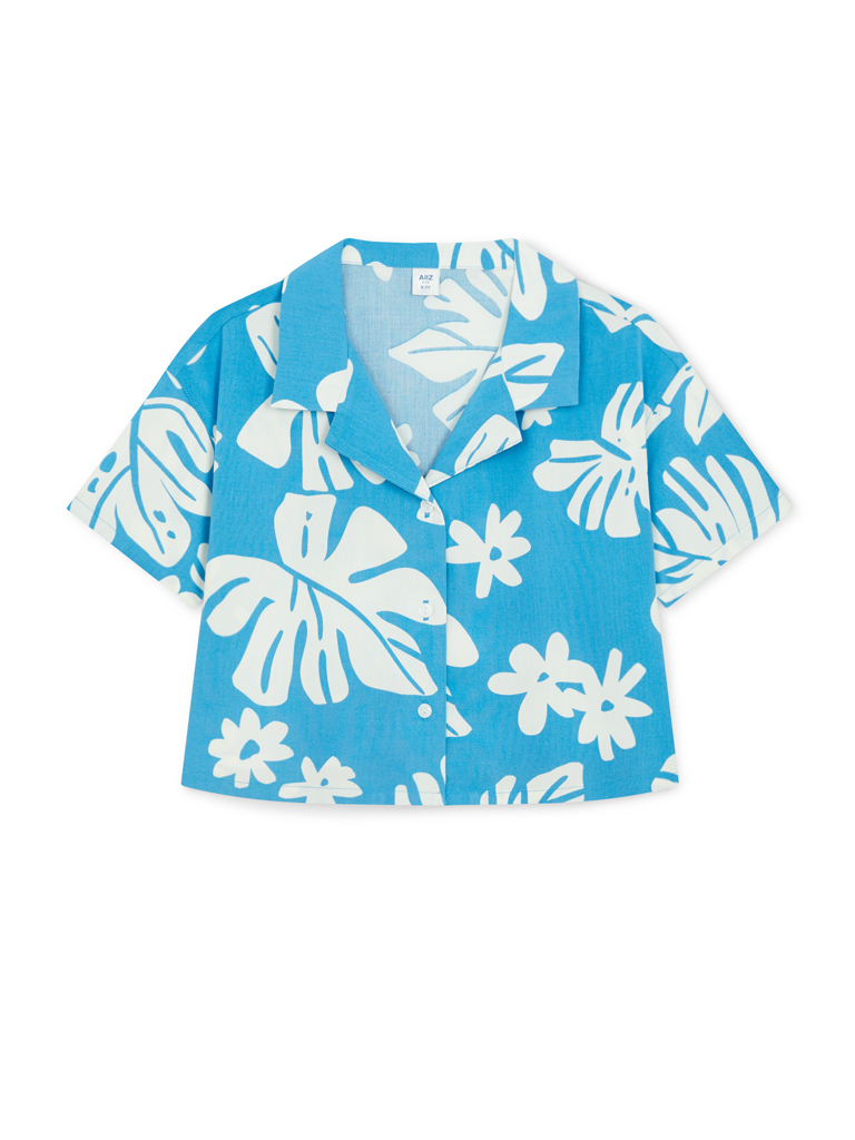 Girl's Urban Tropical Printed Resort Shirt