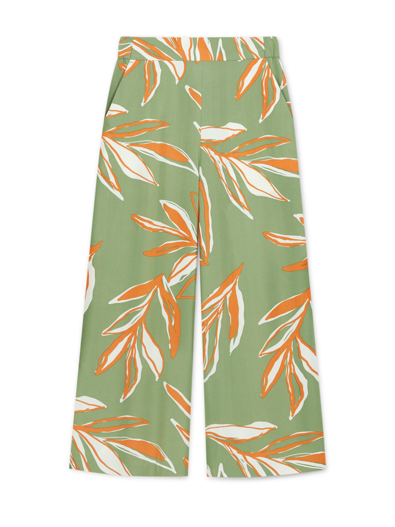 Women's Urban Tropical Printed Culotte Pants