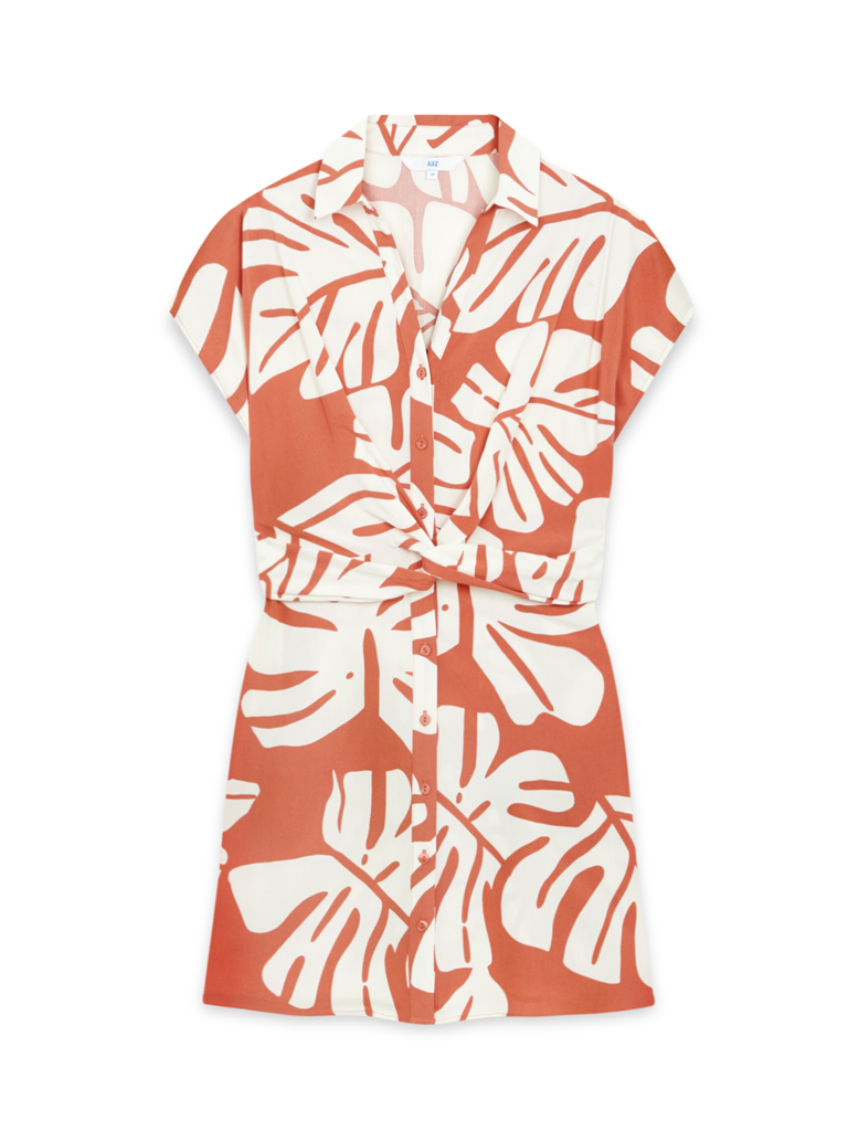 Women's Urban Tropical Printed Shirt Dress