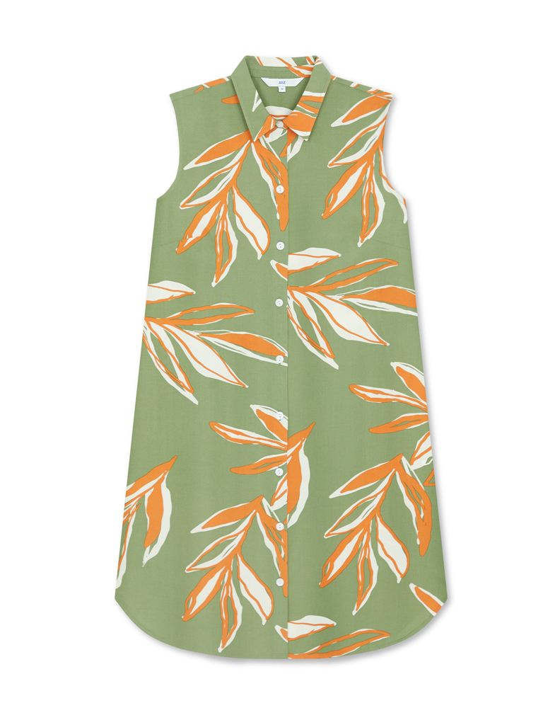 Women's Urban Tropical Printed Sleeveless Dress