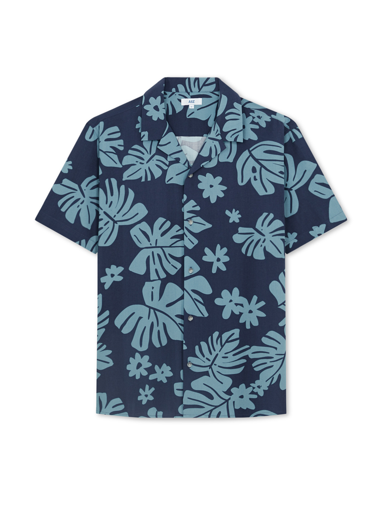 Men's Urban Tropical Printed Camp Collar Shirt