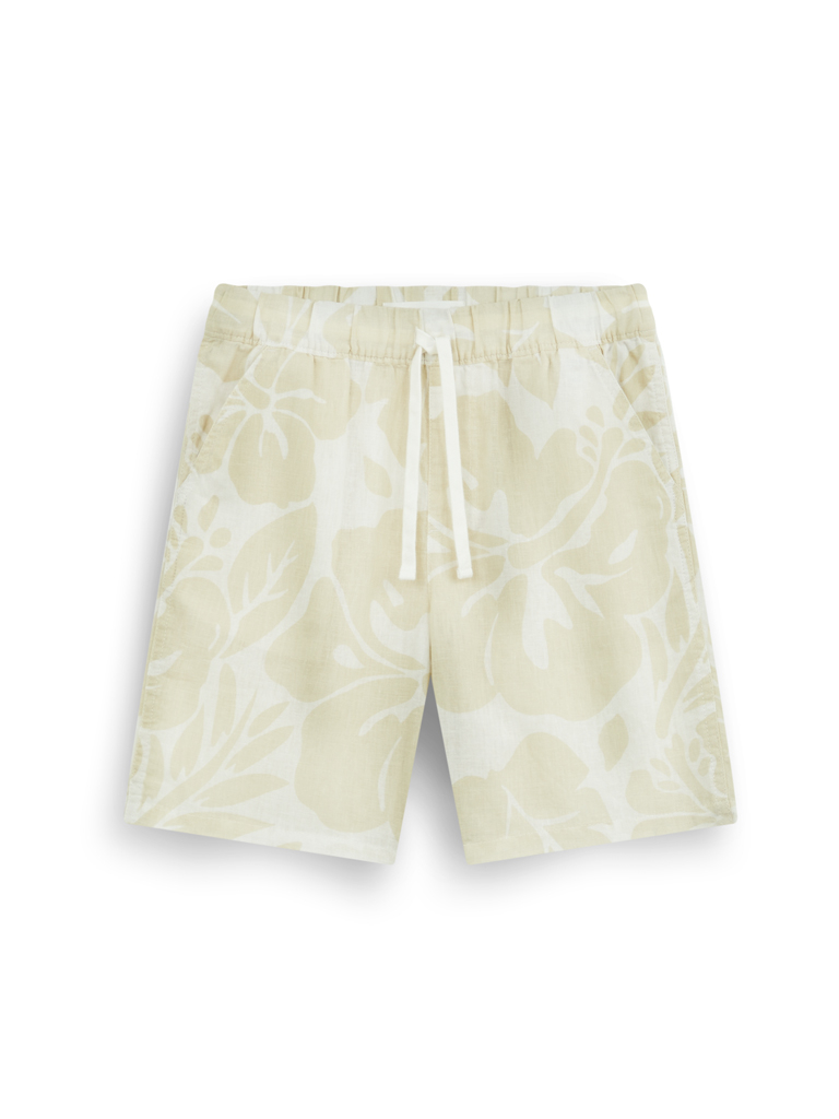 Boy's Printed Linen Blend Shorts