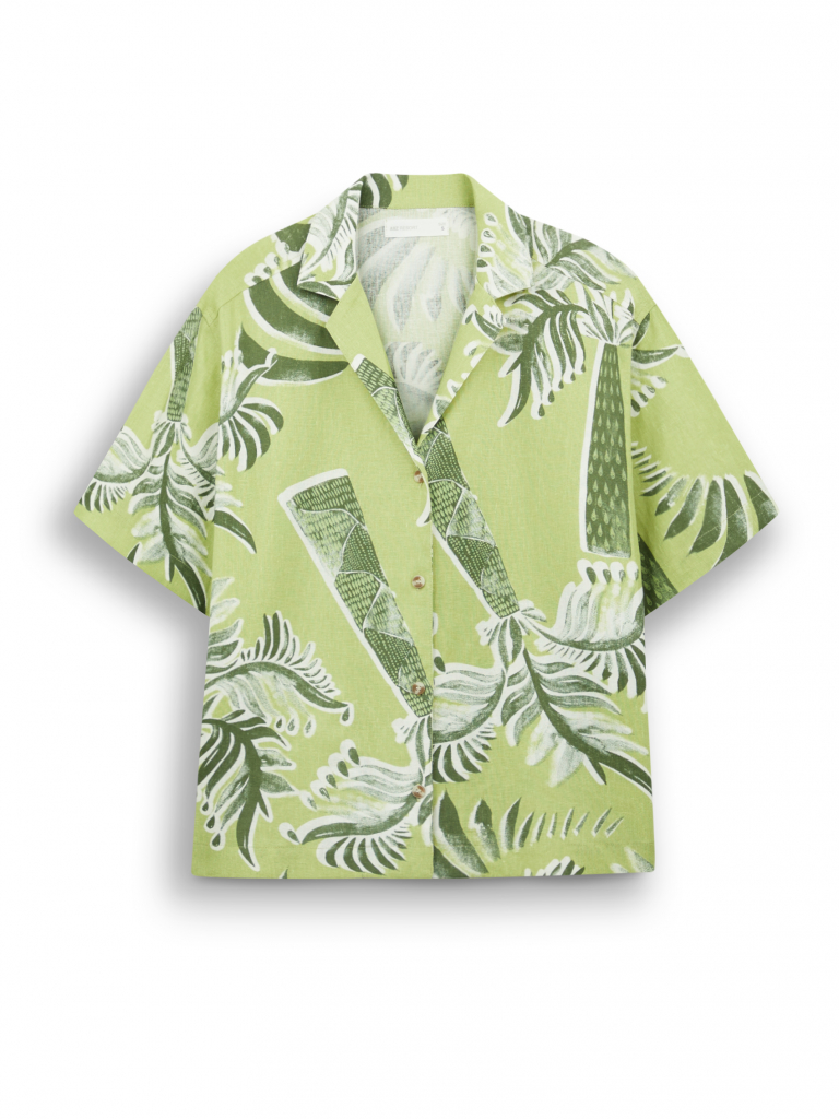 Women's Printed Resort Shorts Sleeve Shirt