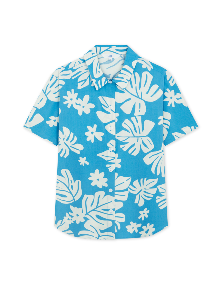 Women's Urban Tropical Printed Short Sleeve Shirt