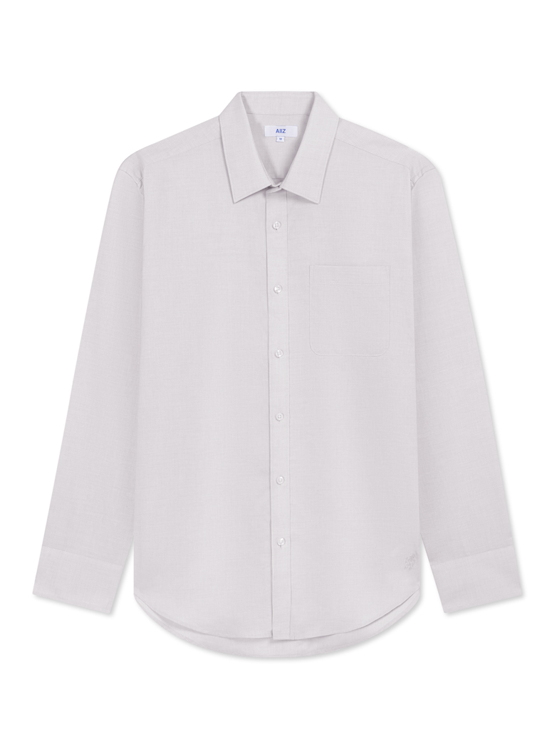 Men's Natural Soft Cotton Long Sleeve Shirt