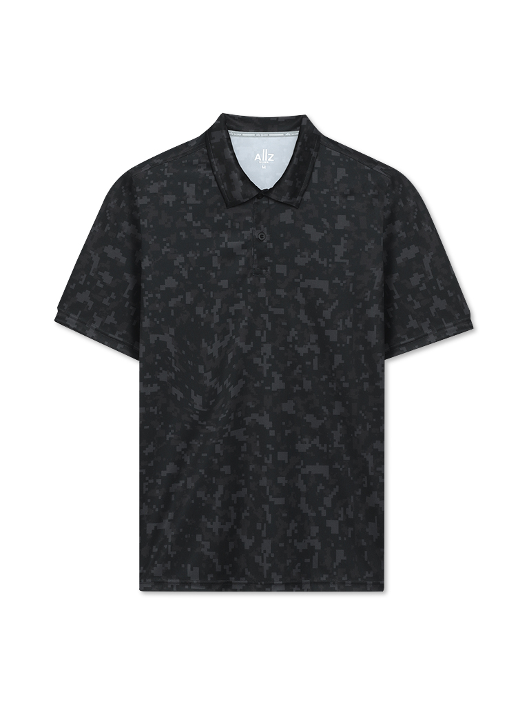 Men's Quick Dry Printed Active Polo Shirt