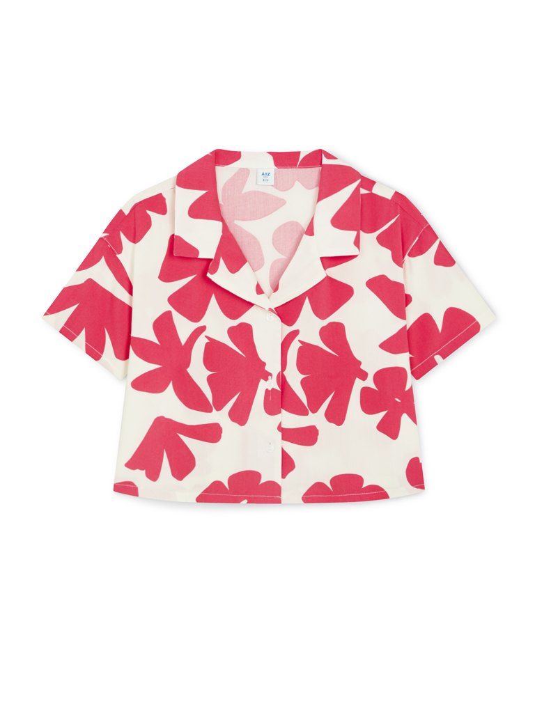 Girl's Urban Tropical Printed Resort Shirt