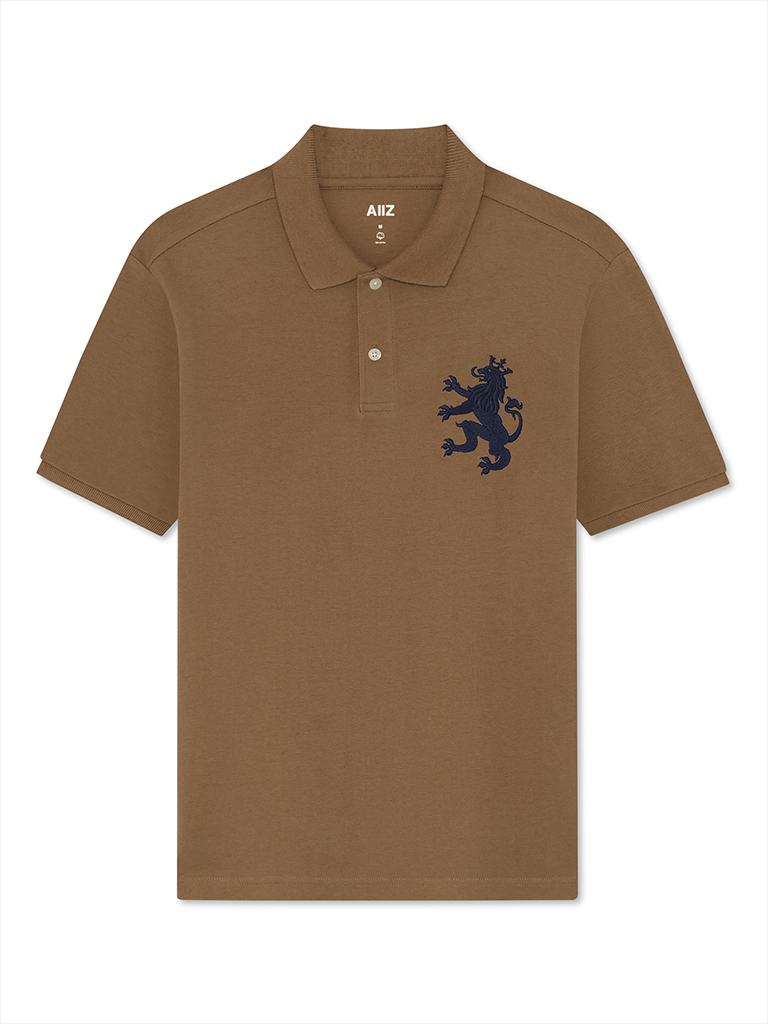 Men's Big Lion Pique Polo Shirts