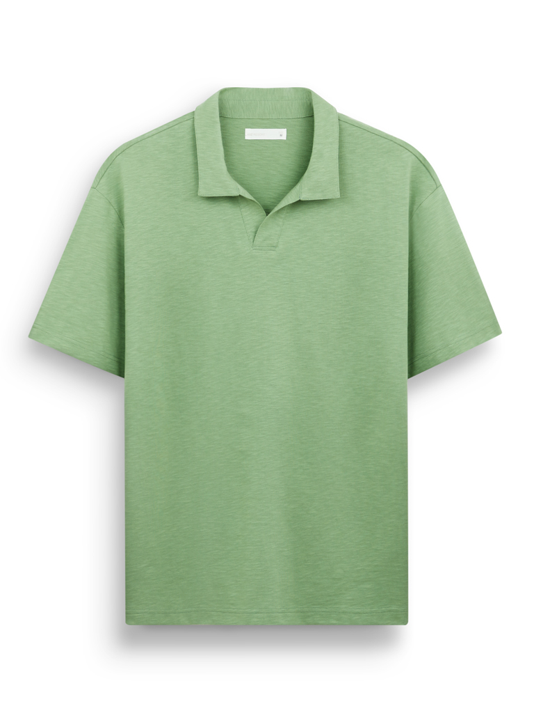 Men's Open Collar Polo Shirt