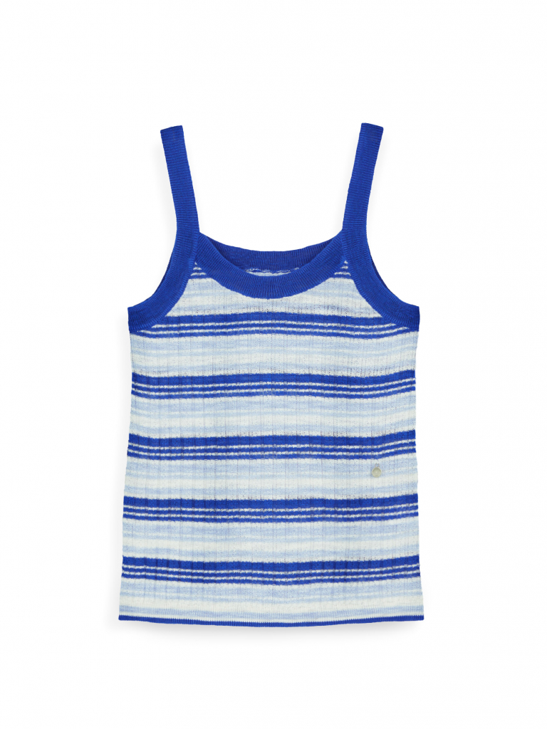 AIIZ เสื้อสายเดี่ยวผู้หญิงผ้าทอลายทาง