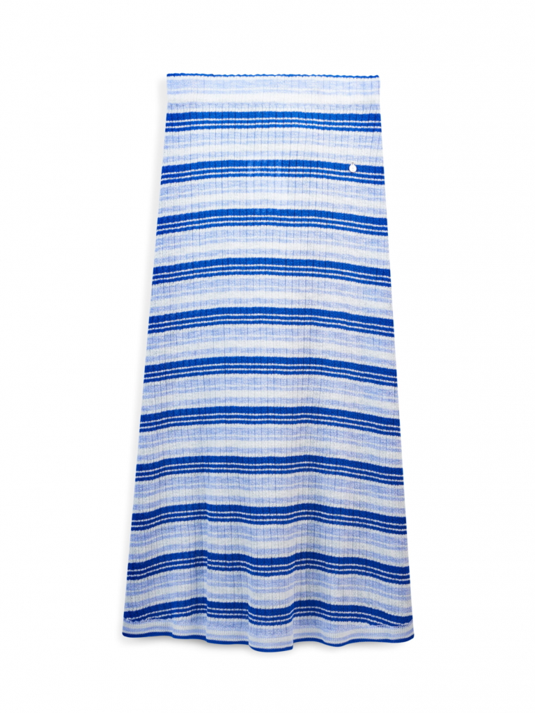 AIIZ กระโปรงยาวผู้หญิงทอลายทาง