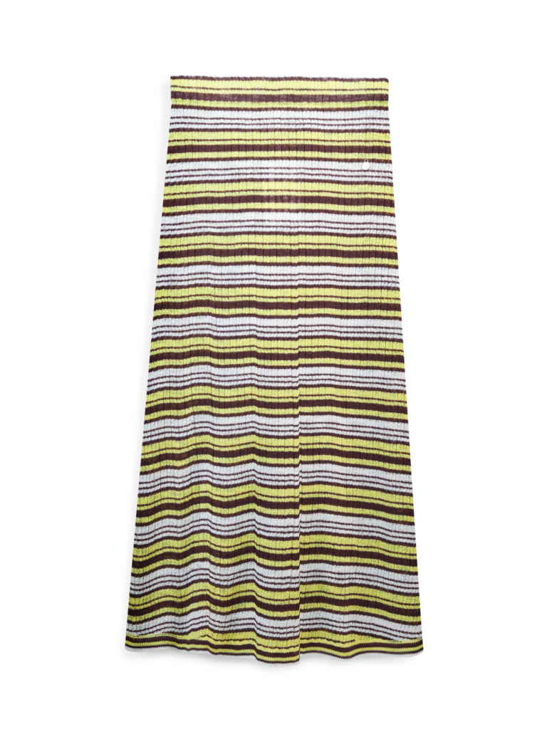 AIIZ กระโปรงยาวผู้หญิงทอลายทาง