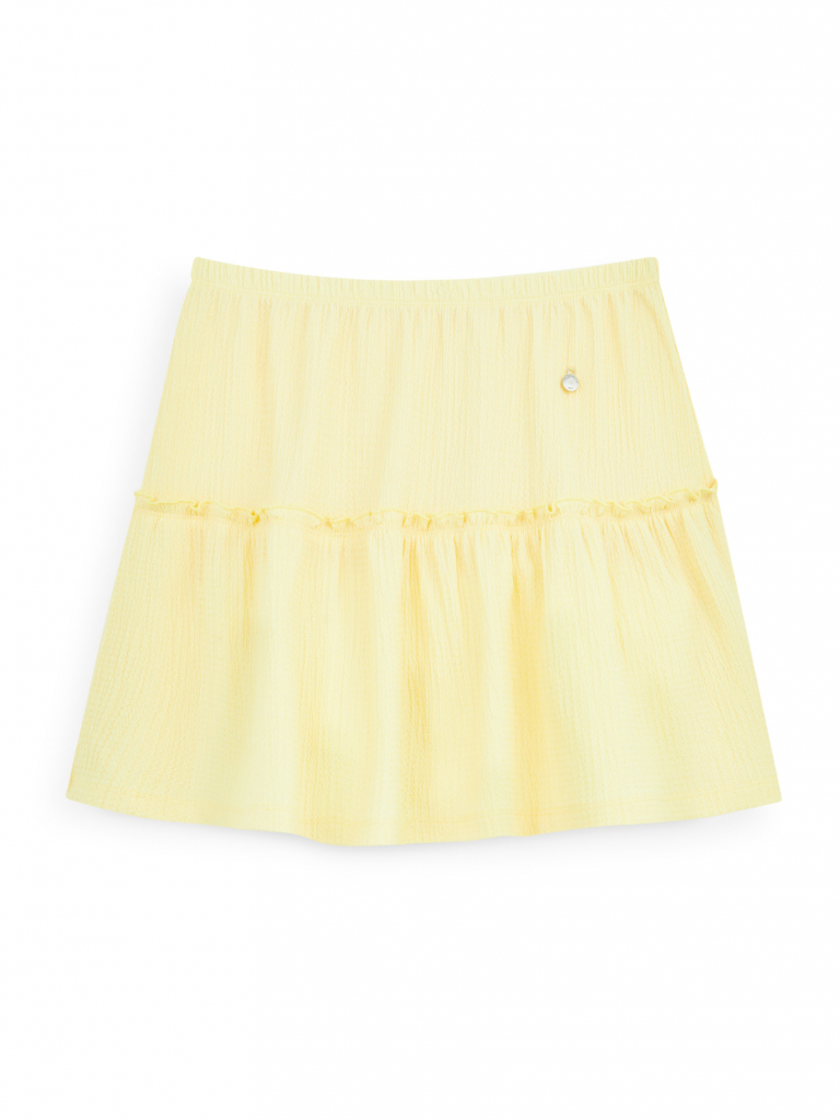 AIIZ กระโปรงสั้นผู้หญิงผ้าย่น