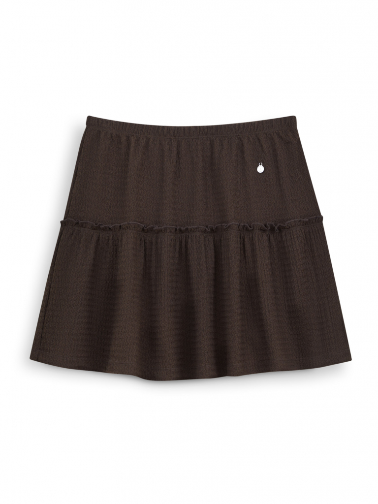 AIIZ กระโปรงสั้นผู้หญิงผ้าย่น